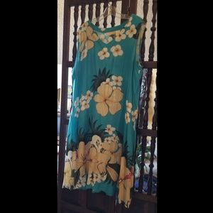 Tropical Hawaiian Sleeveless Shift Dress